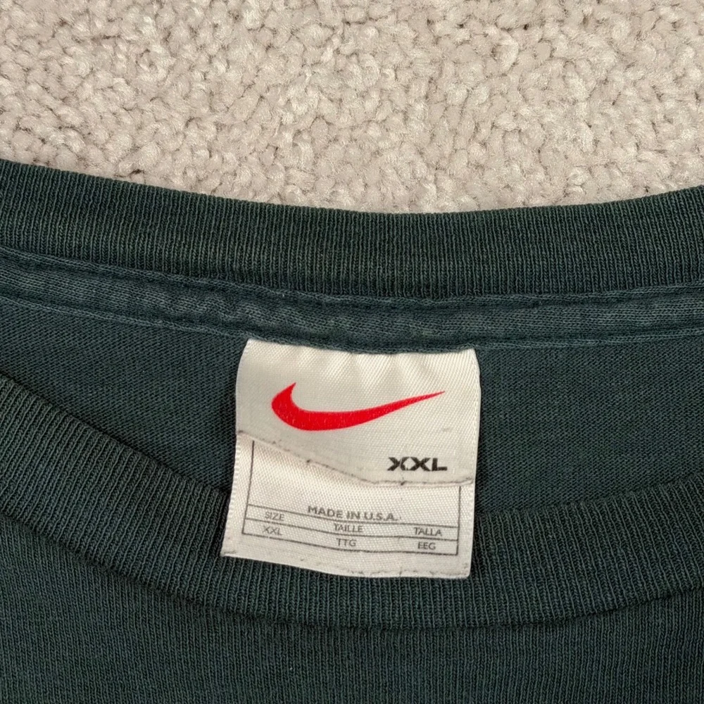 VTG‎ 90s Nike T-Shirt XXL Forest Green Made in USA Mini Swoosh Heavy Cotton
